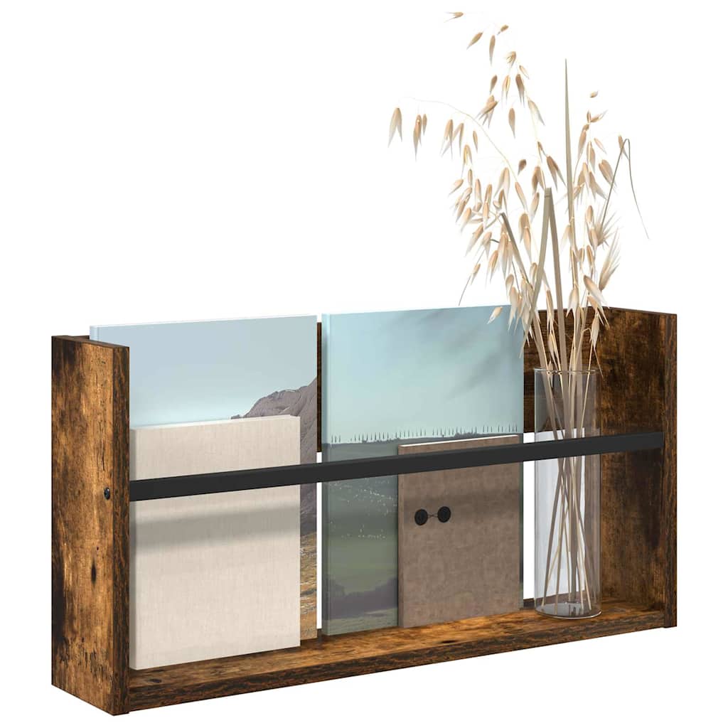 Žurnalų stovas Rūkyta ąžuolas 60 x 12 x 30 cm Apdirbta mediena