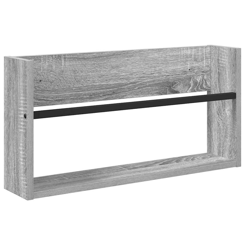 Žurnalų stovas Pilkas Sonoma 60 x 12 x 30 cm Apdirbta mediena