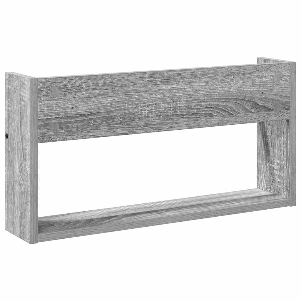 Žurnalų stovas Pilkas Sonoma 60 x 12 x 30 cm Apdirbta mediena