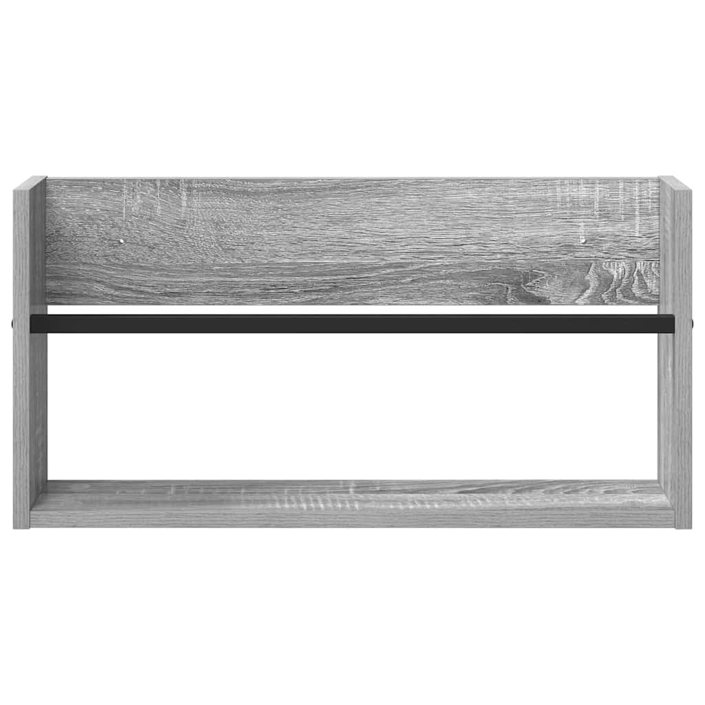 Žurnalų stovas Pilkas Sonoma 60 x 12 x 30 cm Apdirbta mediena