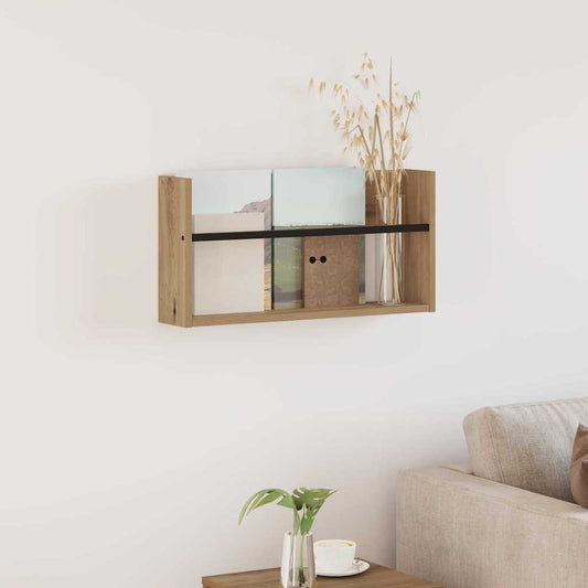 Žurnalų stovas su lentyna Amatininkų ąžuolas 60 x 12 x 30 cm