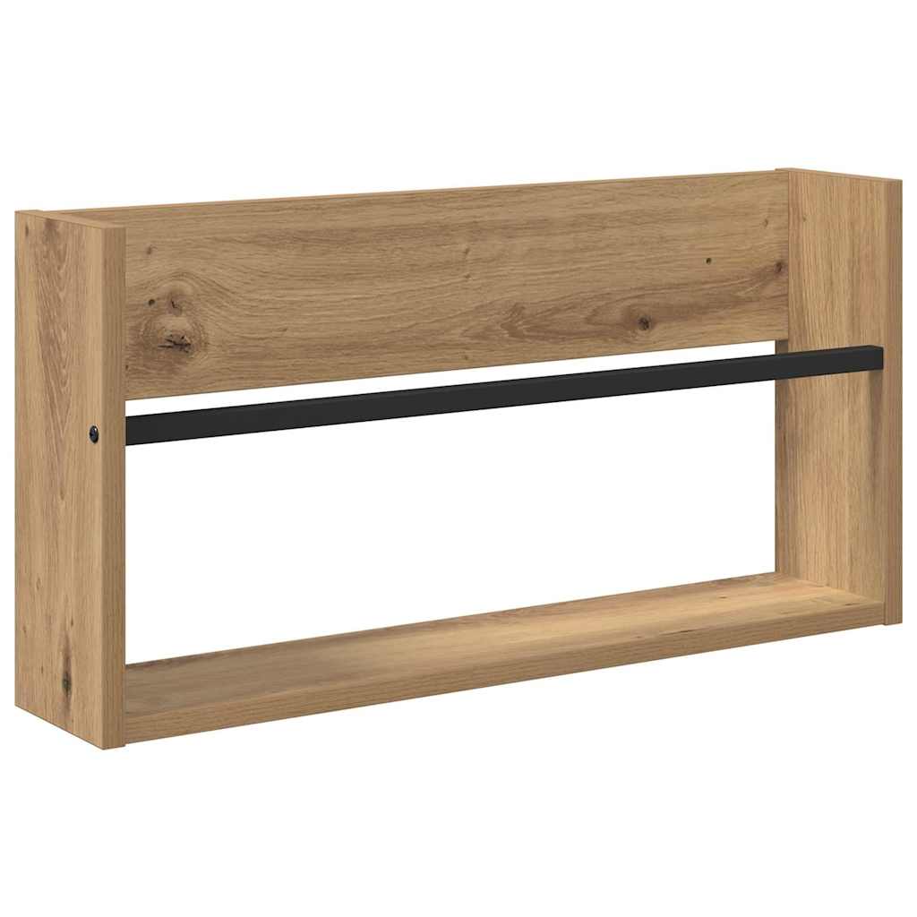 Žurnalų stovas 2 pcs Amatininkų ąžuolas 60 x 12 x 30 cm