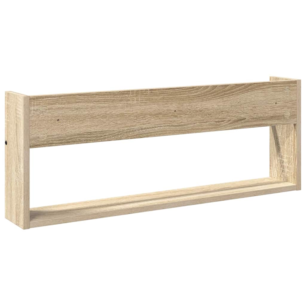 Žurnalų stovas su lentyna 2 pcs Sonoma ąžuolas 80 x 12 x 30 cm