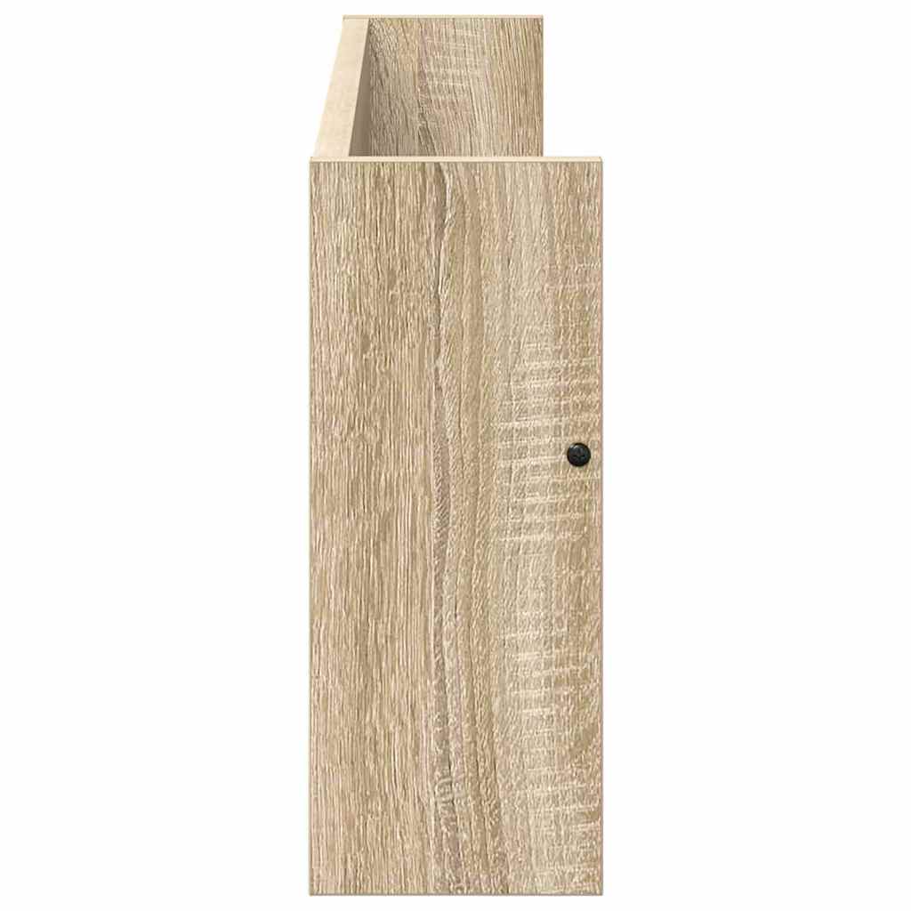 Žurnalų stovas su lentyna 2 pcs Sonoma ąžuolas 80 x 12 x 30 cm
