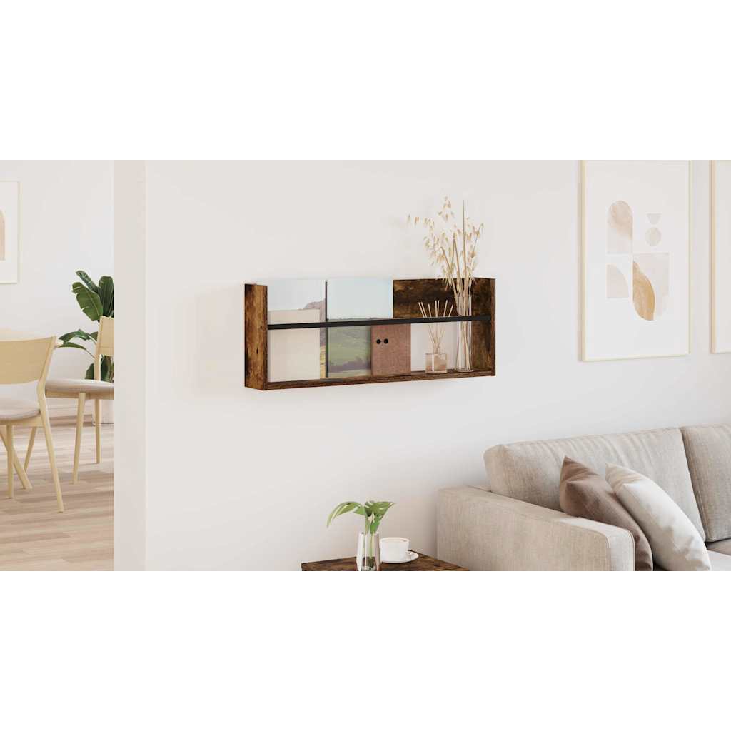 Žurnalų stovas Rūkyta ąžuolas 80 x 12 x 30 cm Apdirbta mediena