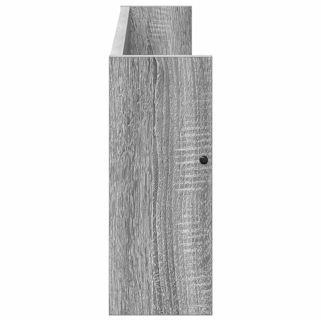 Žurnalų stovas su lentyna 2 pcs Pilkas Sonoma 80 x 12 x 30 cm