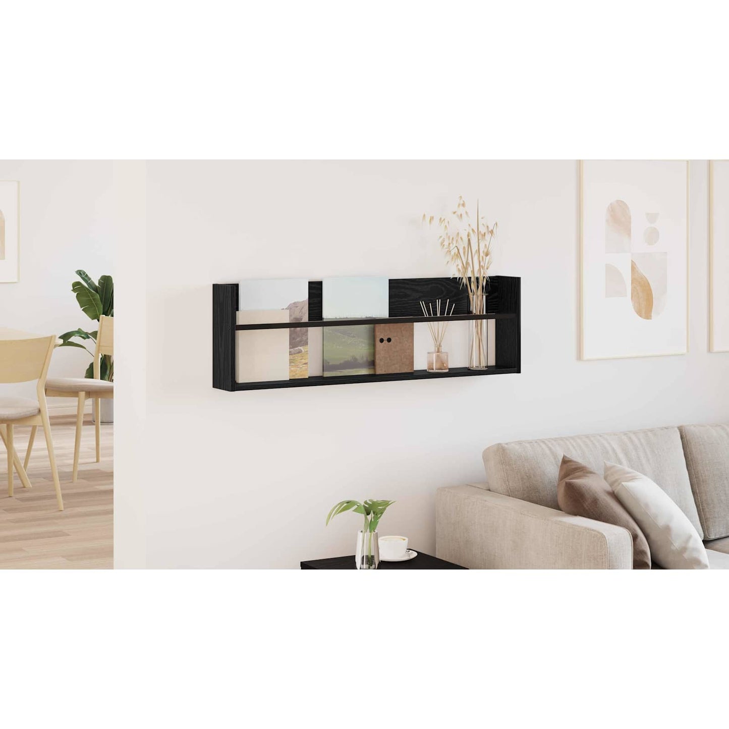 Žurnalų stovas Juodas ąžuolas 100 x 12 x 30 cm Apdirbta mediena