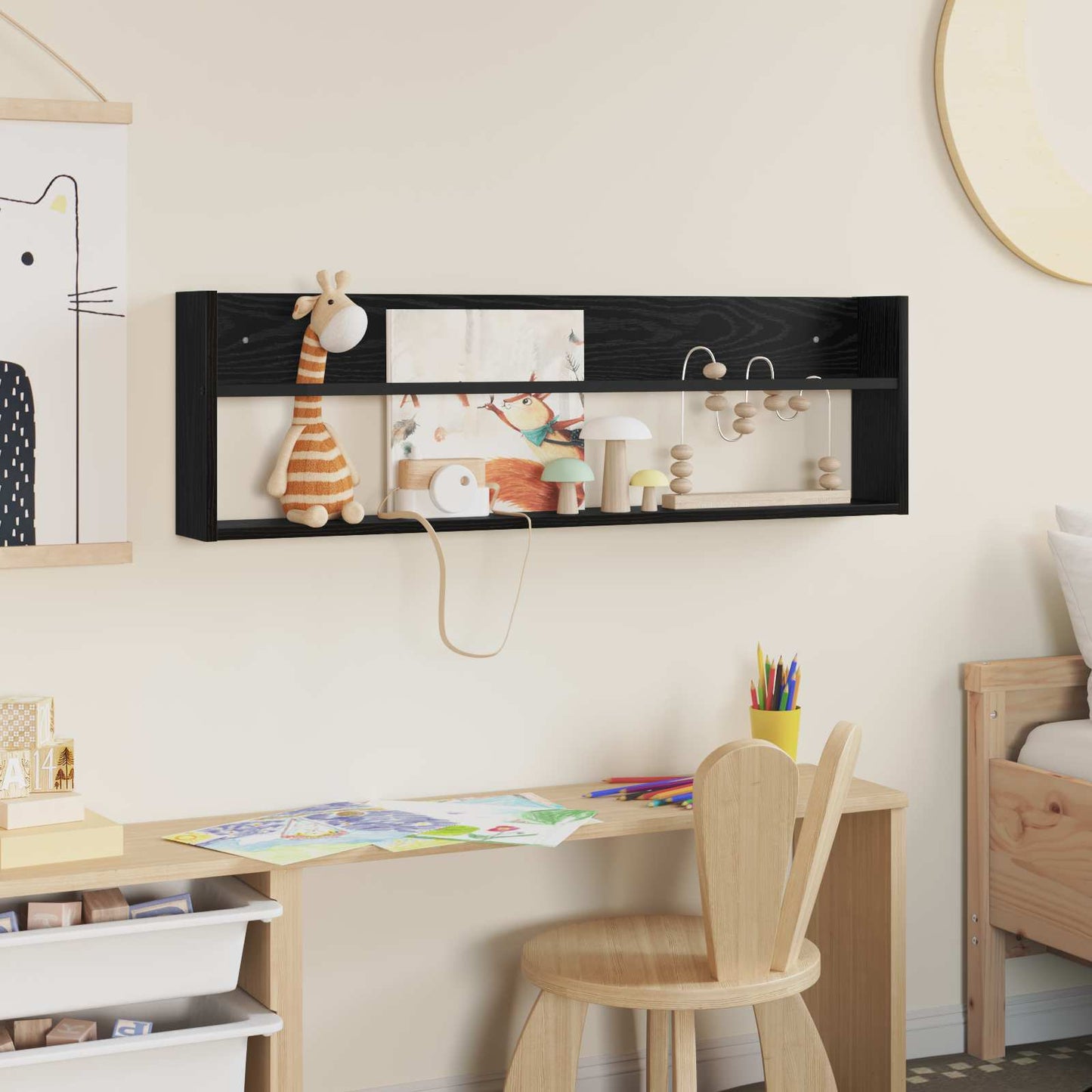 Žurnalų stovas Juodas ąžuolas 100 x 12 x 30 cm Apdirbta mediena