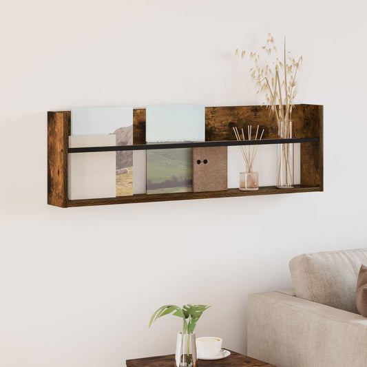 Žurnalų stovas Rūkyta ąžuolas 100 x 12 x 30 cm Apdirbta mediena