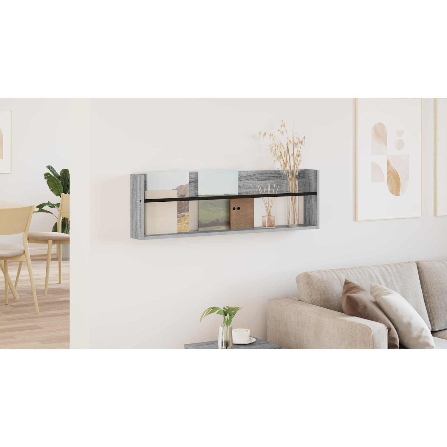 Žurnalų stovas Pilkas Sonoma 100 x 12 x 30 cm Apdirbta mediena