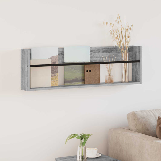 Žurnalų stovas Pilkas Sonoma 100 x 12 x 30 cm Apdirbta mediena