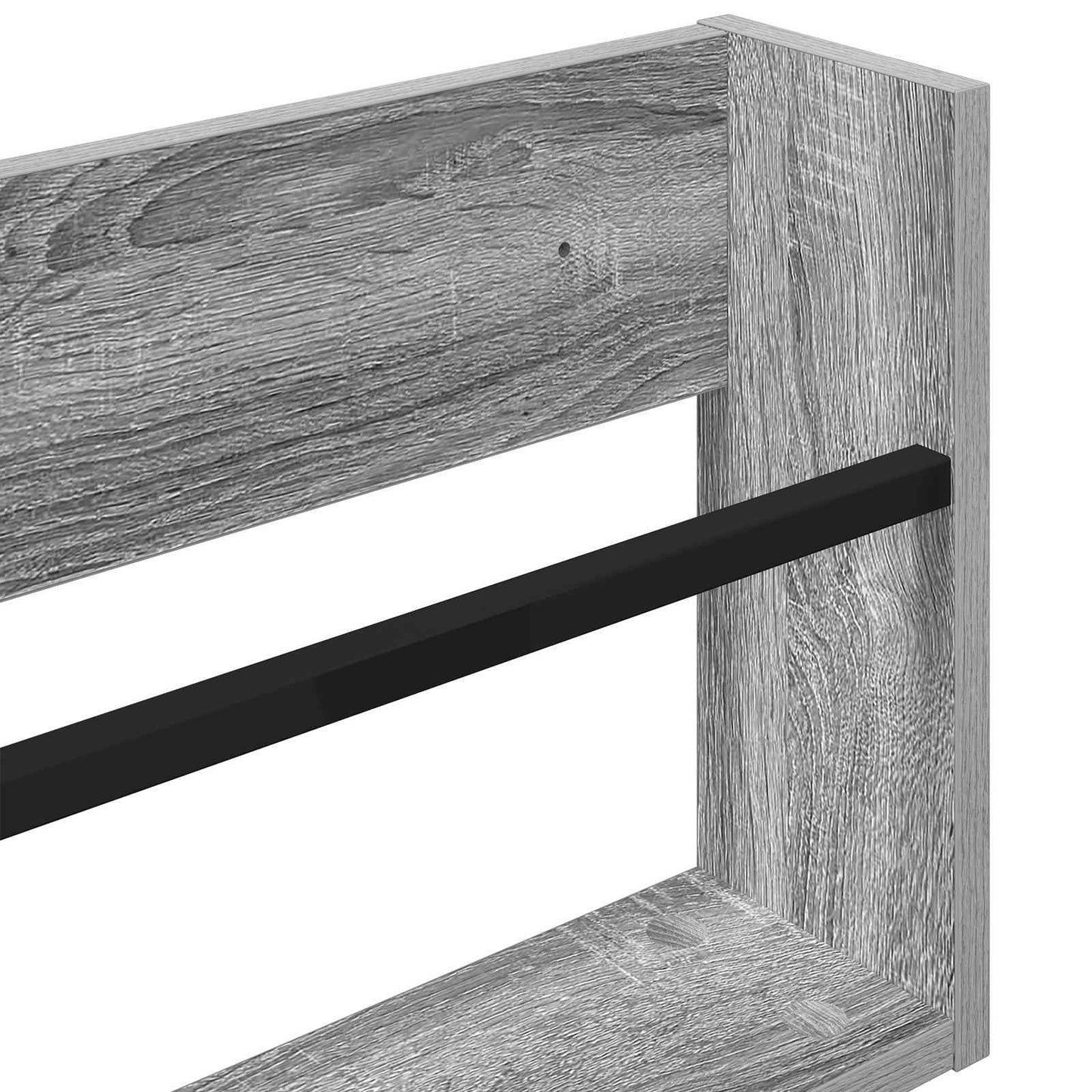 Žurnalų stovas su lentyna 2 pcs Pilkas Sonoma 100 x 12 x 30 cm