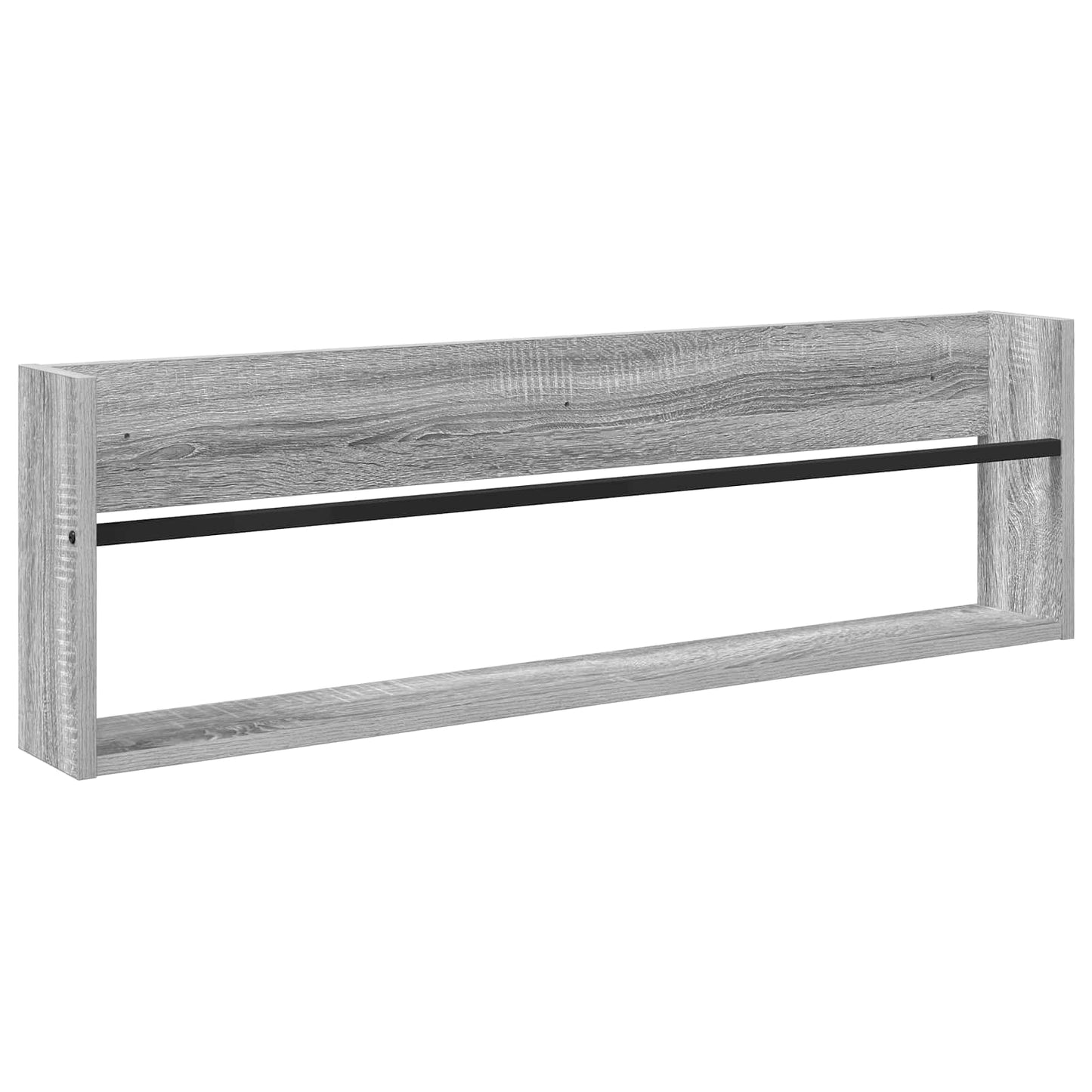 Žurnalų stovas su lentyna 2 pcs Pilkas Sonoma 100 x 12 x 30 cm