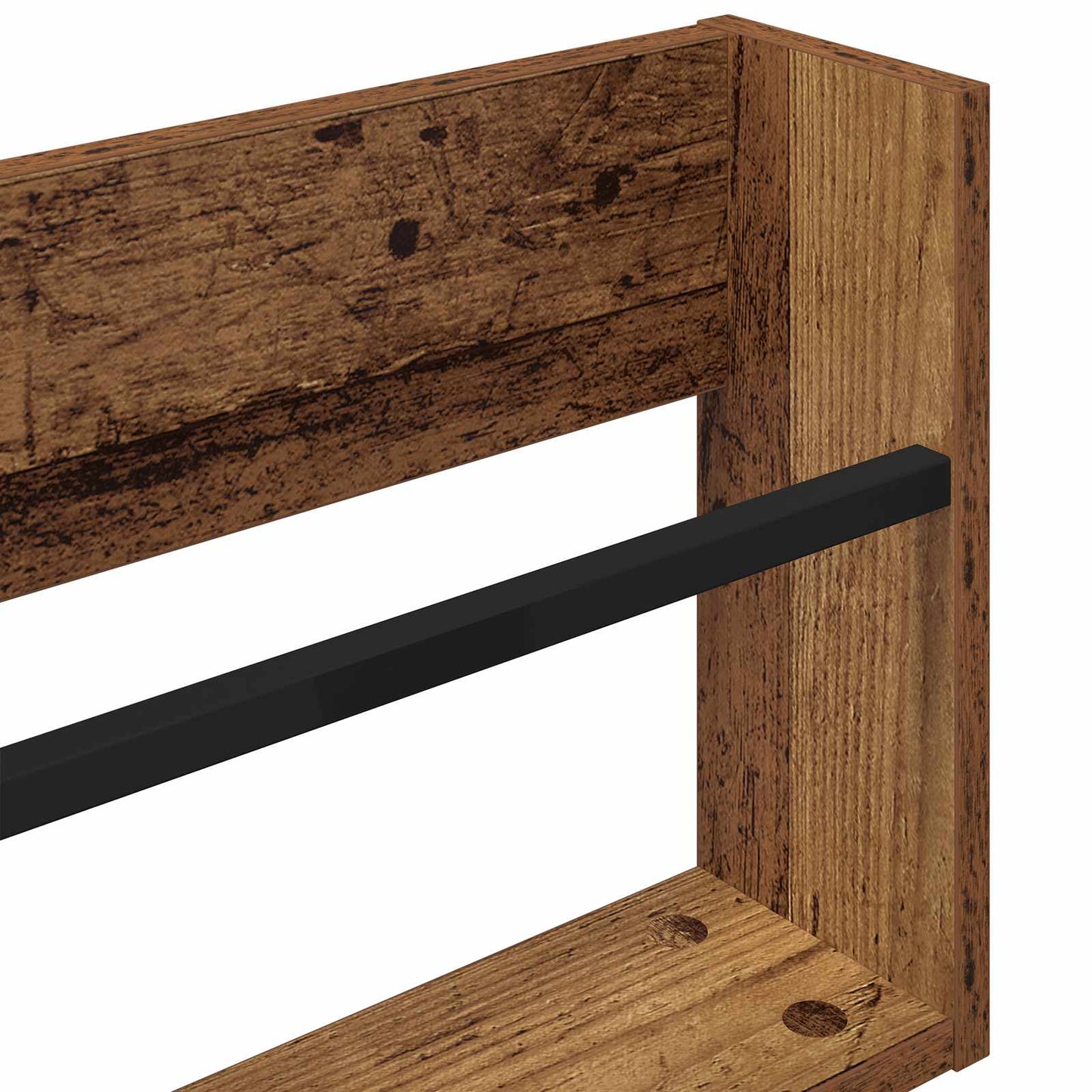 Žurnalų stovas su lentyna 2 pcs Senas medis 100 x 12 x 30 cm