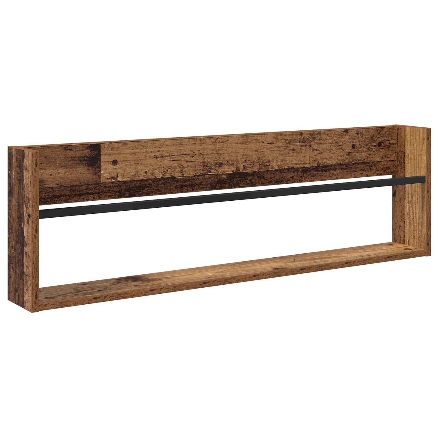Žurnalų stovas su lentyna 2 pcs Senas medis 100 x 12 x 30 cm