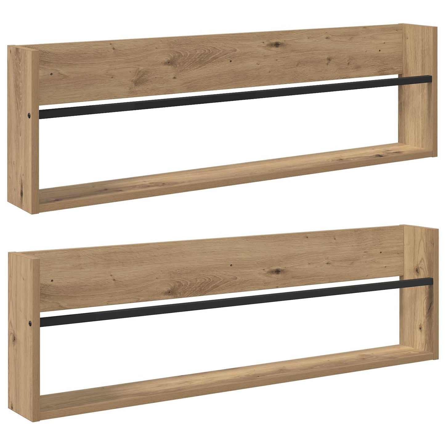 Žurnalų stovas 2 pcs Amatininkų ąžuolas 100 x 12 x 30 cm