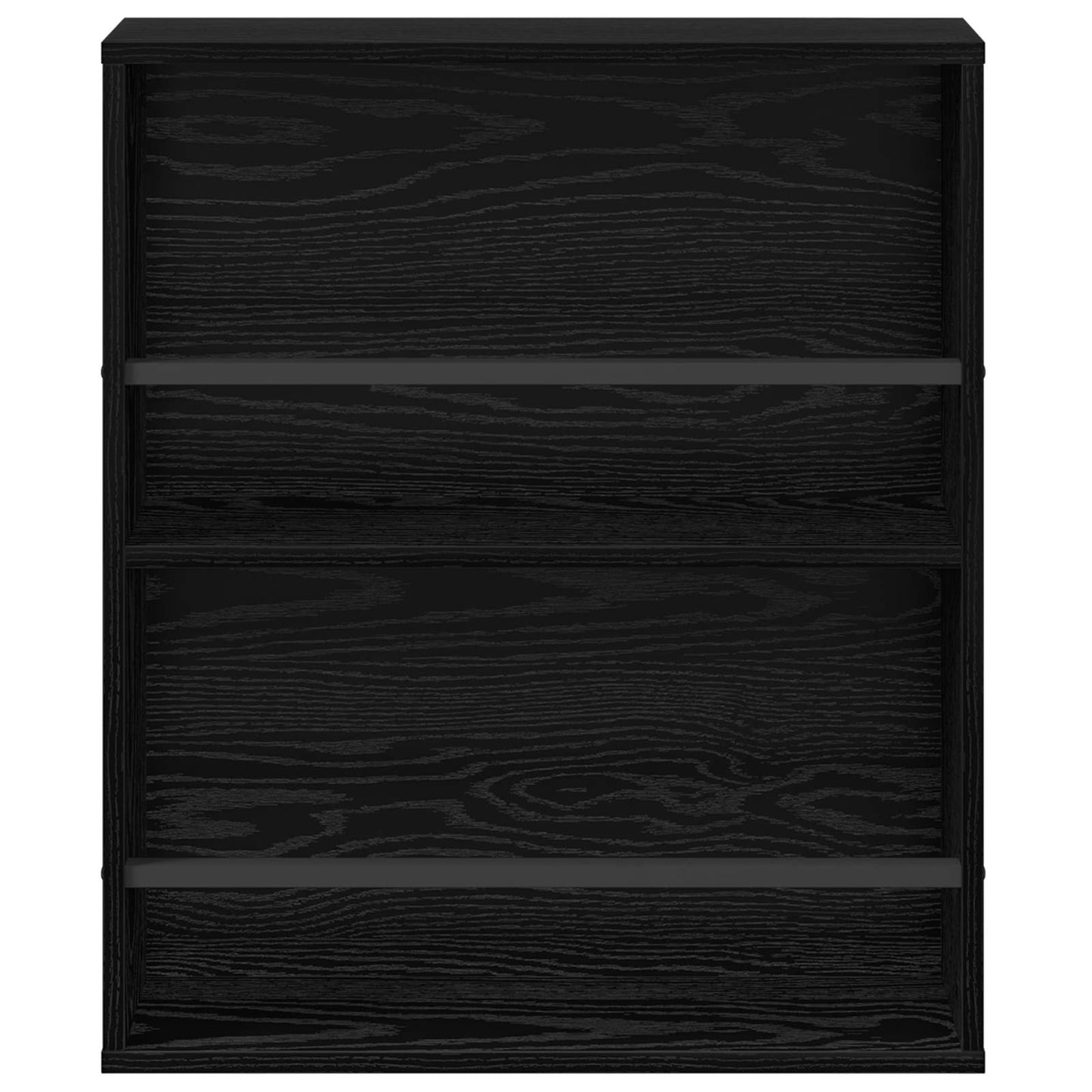 Žurnalų stovas su lentyna 2 pcs Juodas ąžuolas 60 x 12 x 70 cm