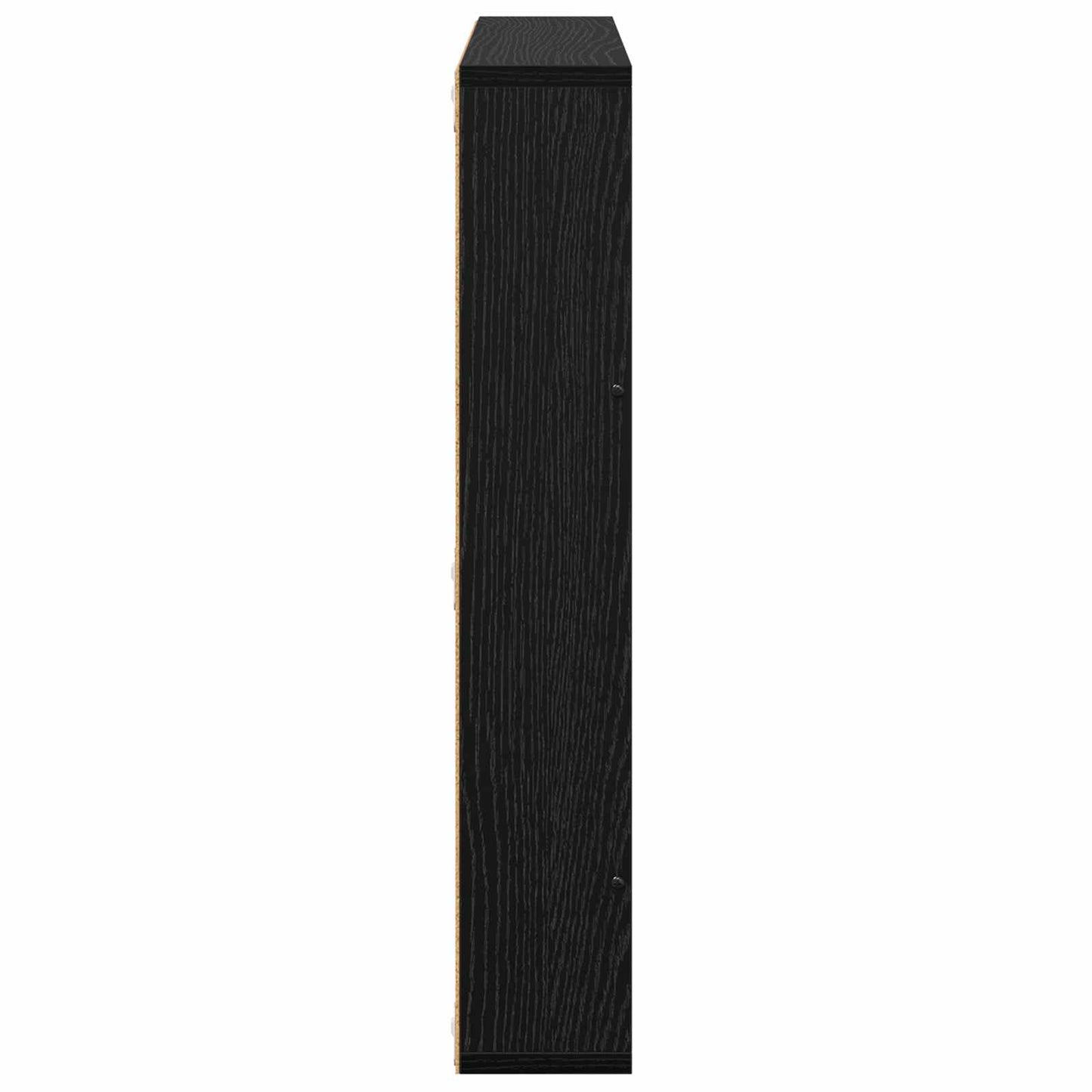 Žurnalų stovas su lentyna 2 pcs Juodas ąžuolas 60 x 12 x 70 cm