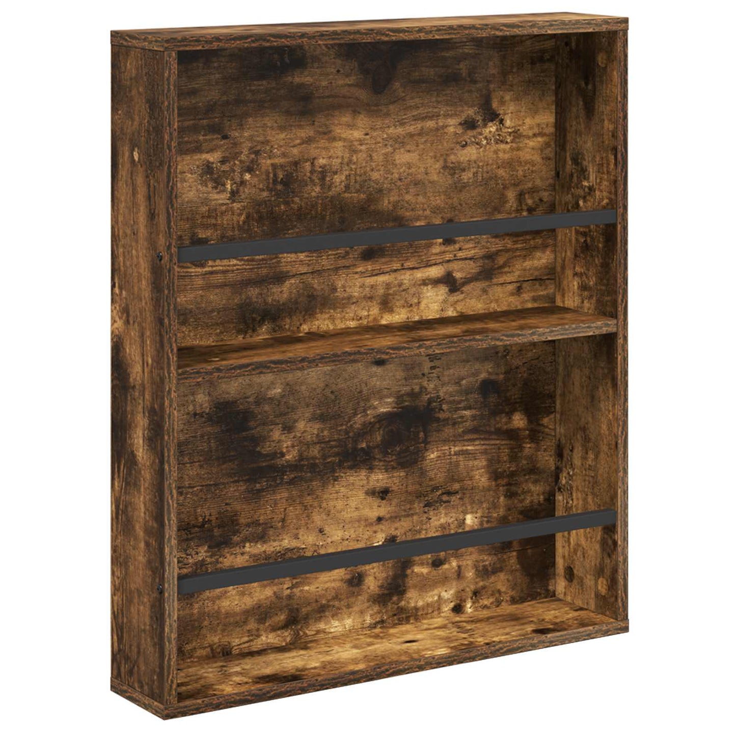 Žurnalų stovas su lentyna 2 pcs Rūkyta ąžuolas 60 x 12 x 70 cm