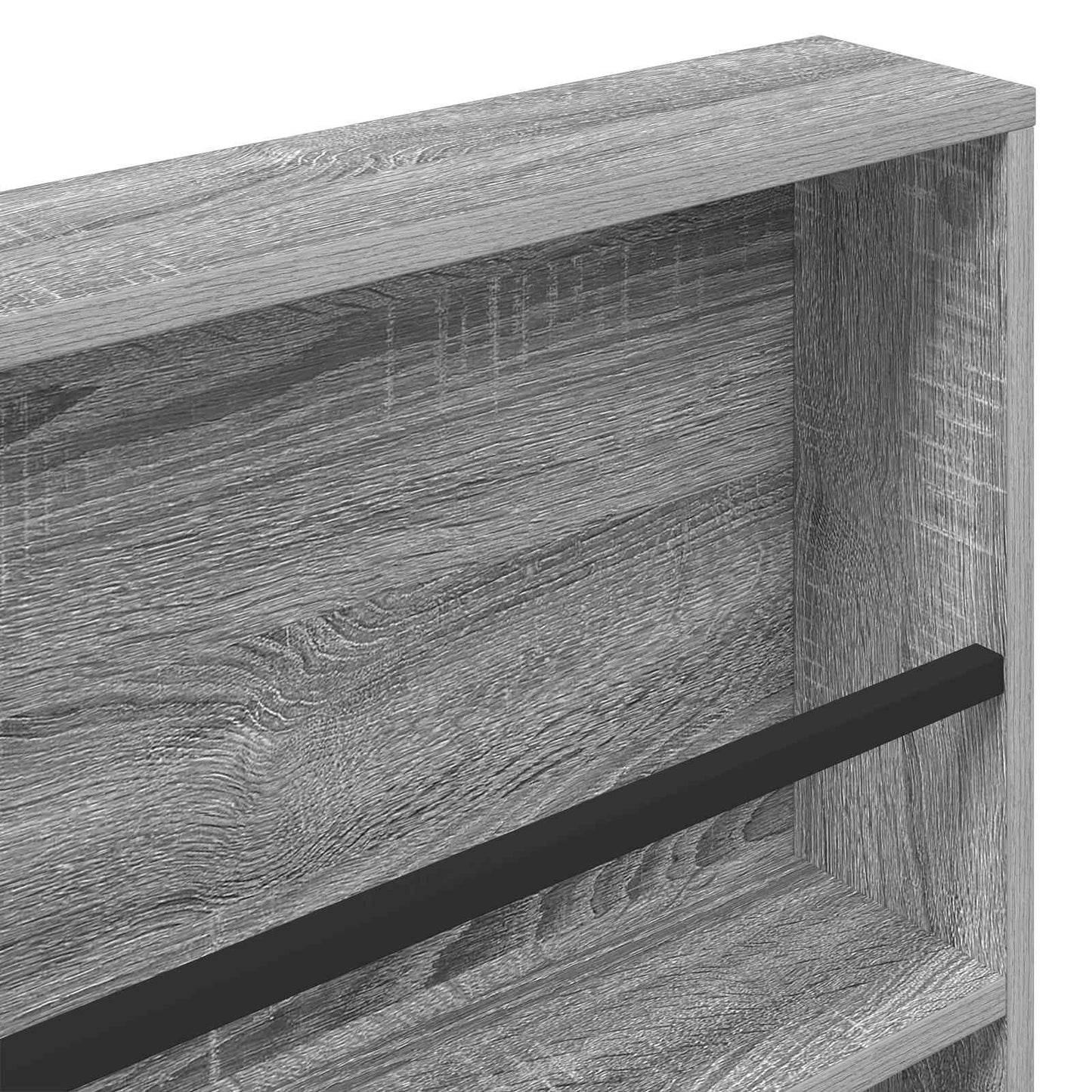Žurnalų stovas su lentyna 2 pcs Pilkas Sonoma 60 x 12 x 70 cm
