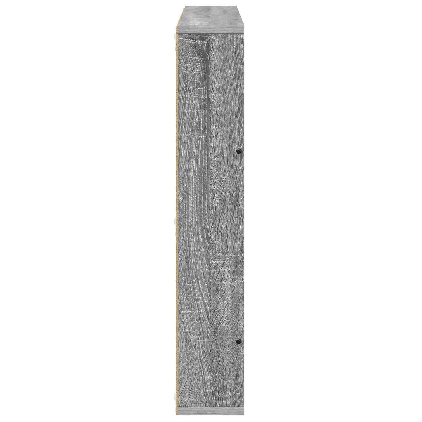 Žurnalų stovas su lentyna 2 pcs Pilkas Sonoma 60 x 12 x 70 cm
