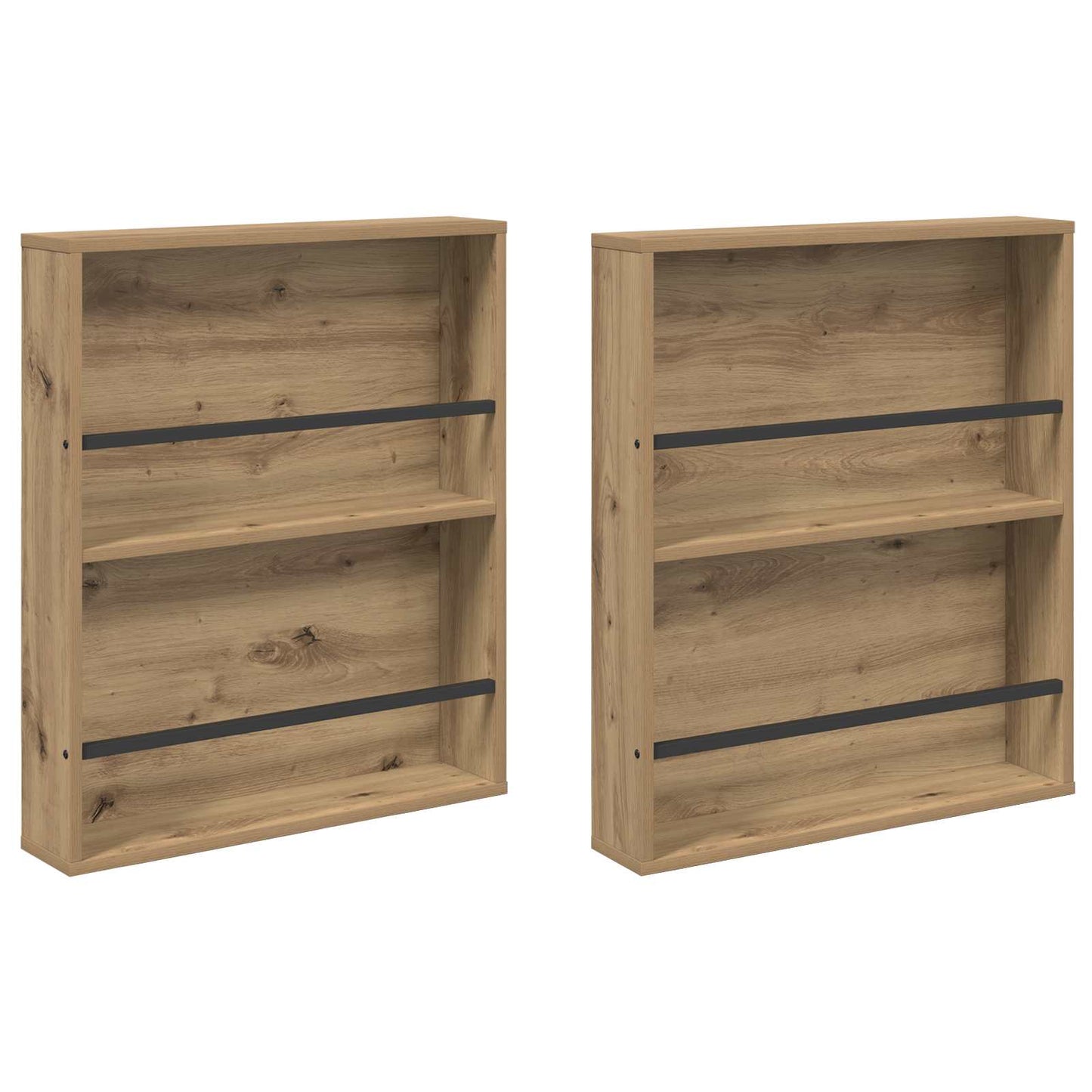 Žurnalų stovas 2 pcs Amatininkų ąžuolas 60 x 12 x 70 cm
