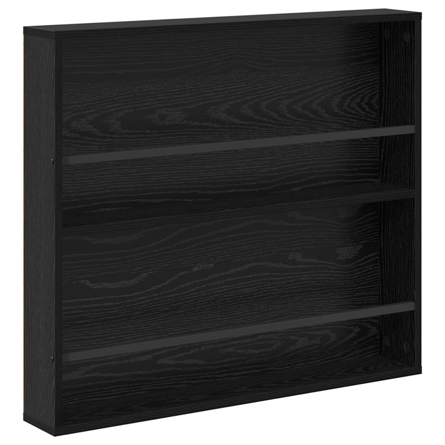 Žurnalų stovas su lentyna 2 pcs Juodas ąžuolas 80 x 12 x 70 cm