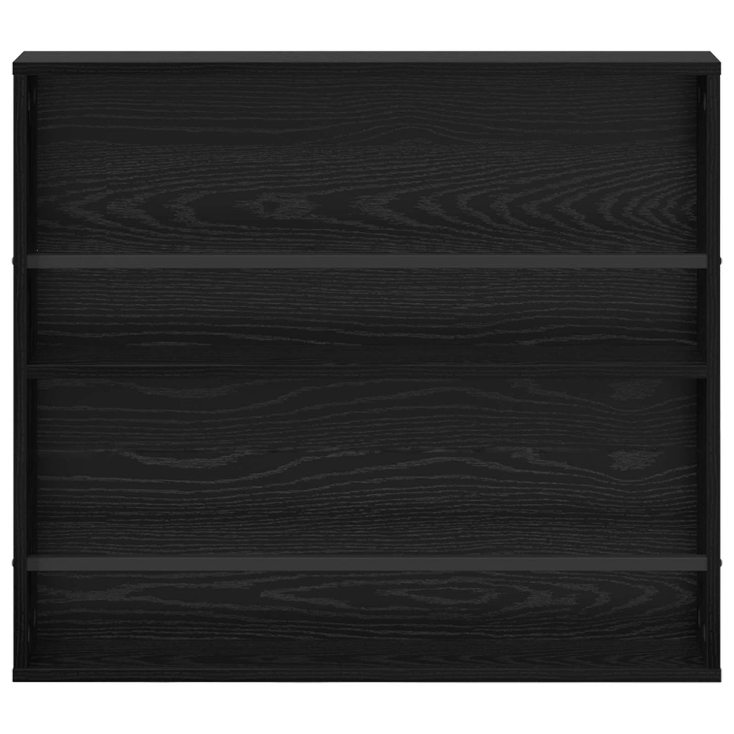 Žurnalų stovas su lentyna 2 pcs Juodas ąžuolas 80 x 12 x 70 cm