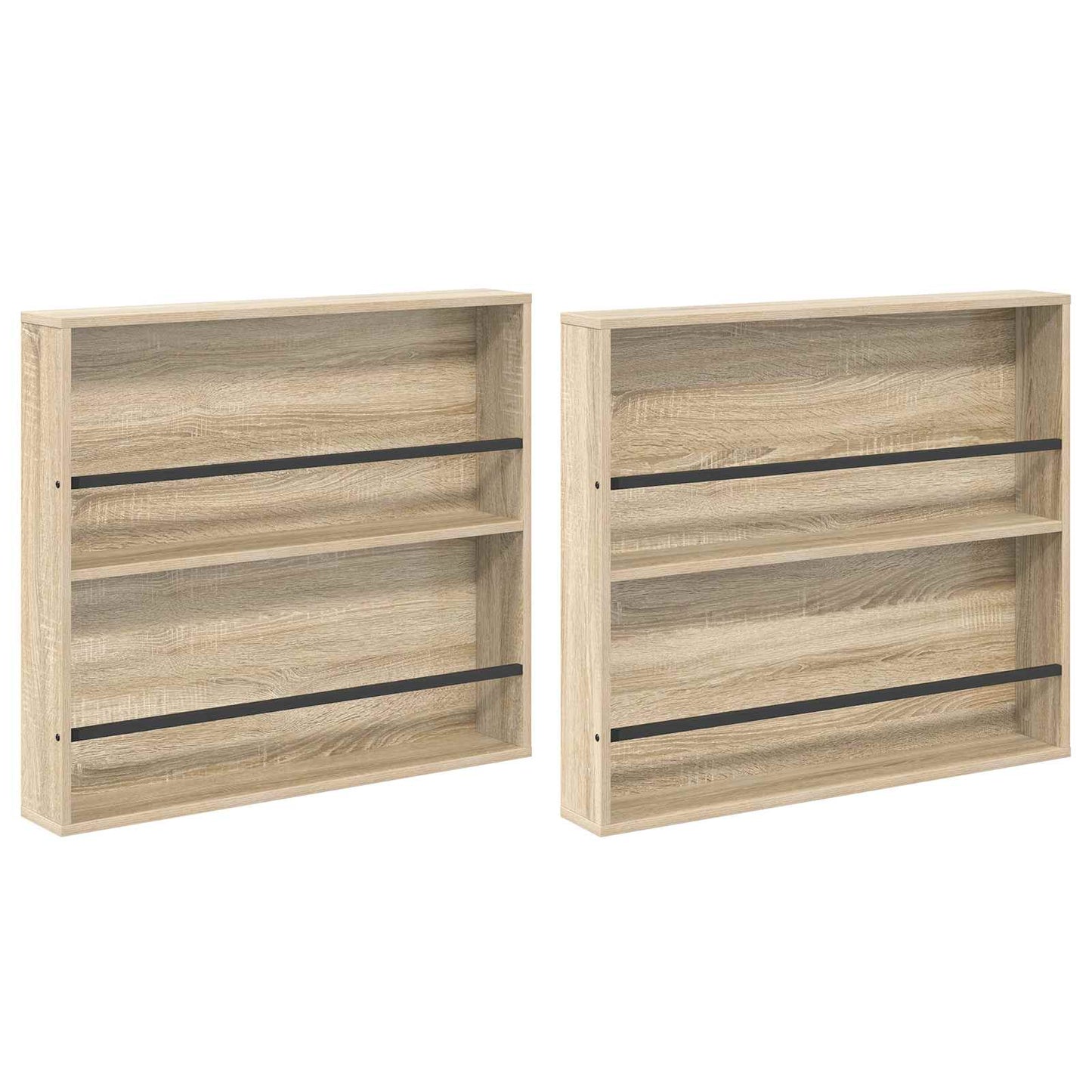 Žurnalų stovas su lentyna 2 pcs Sonoma ąžuolas 80 x 12 x 70 cm