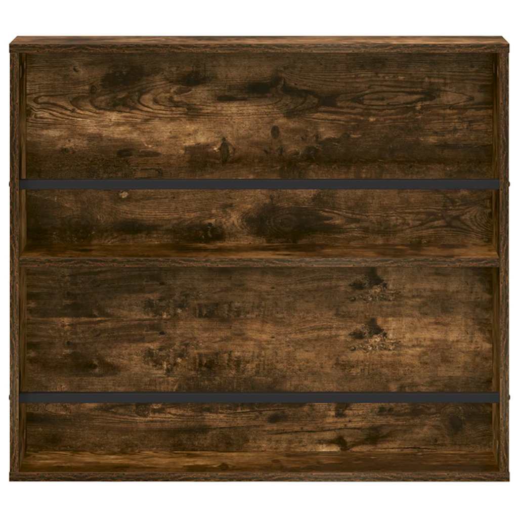 Žurnalų stovas su lentyna 2 pcs Rūkyta ąžuolas 80 x 12 x 70 cm