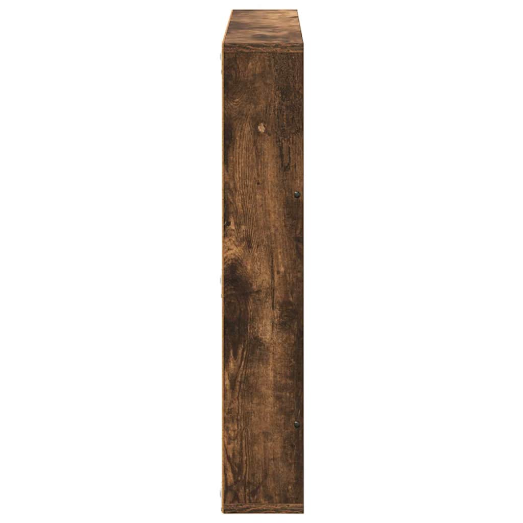 Žurnalų stovas su lentyna 2 pcs Rūkyta ąžuolas 80 x 12 x 70 cm