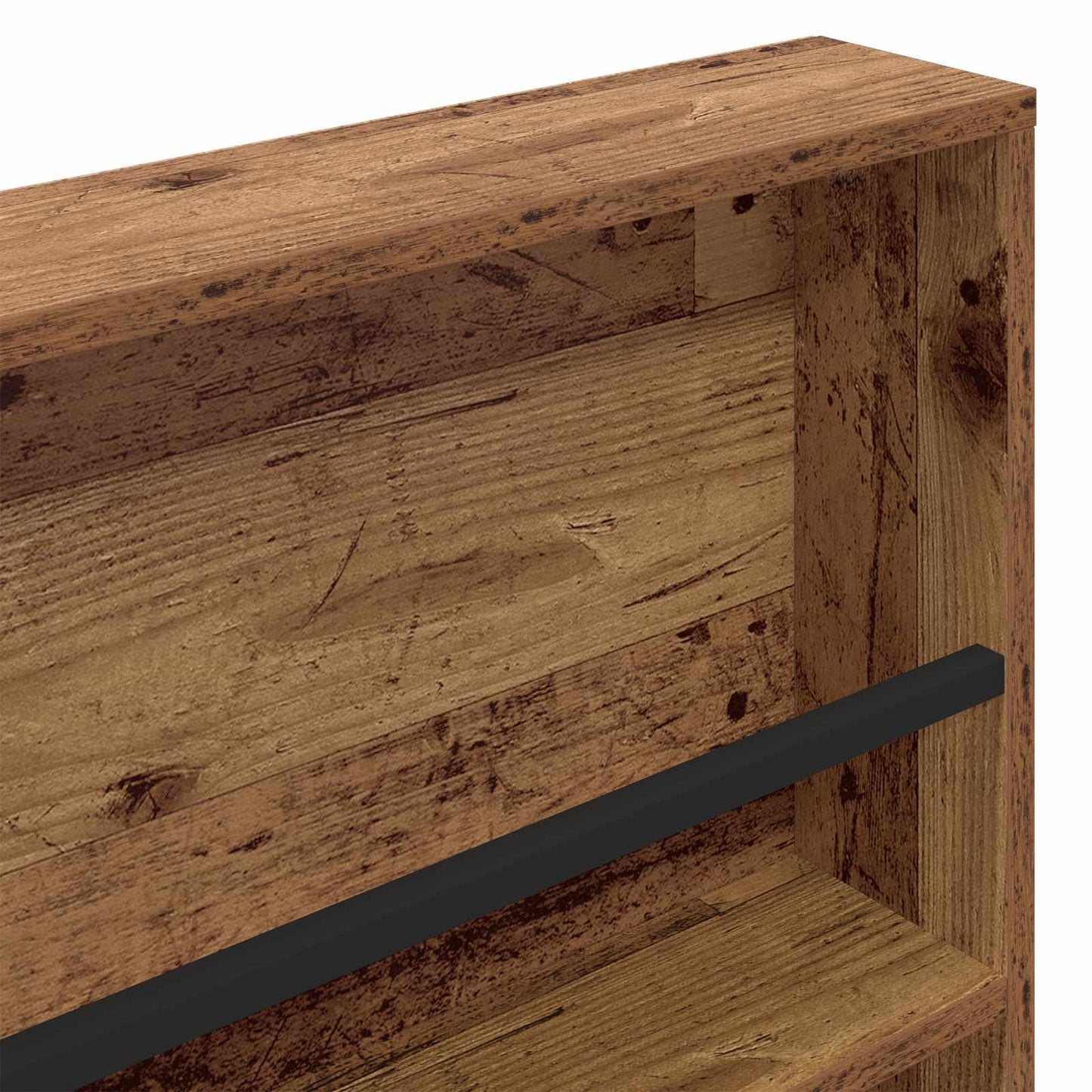 Žurnalų stovas su lentyna 2 pcs Senas medis 80 x 12 x 70 cm