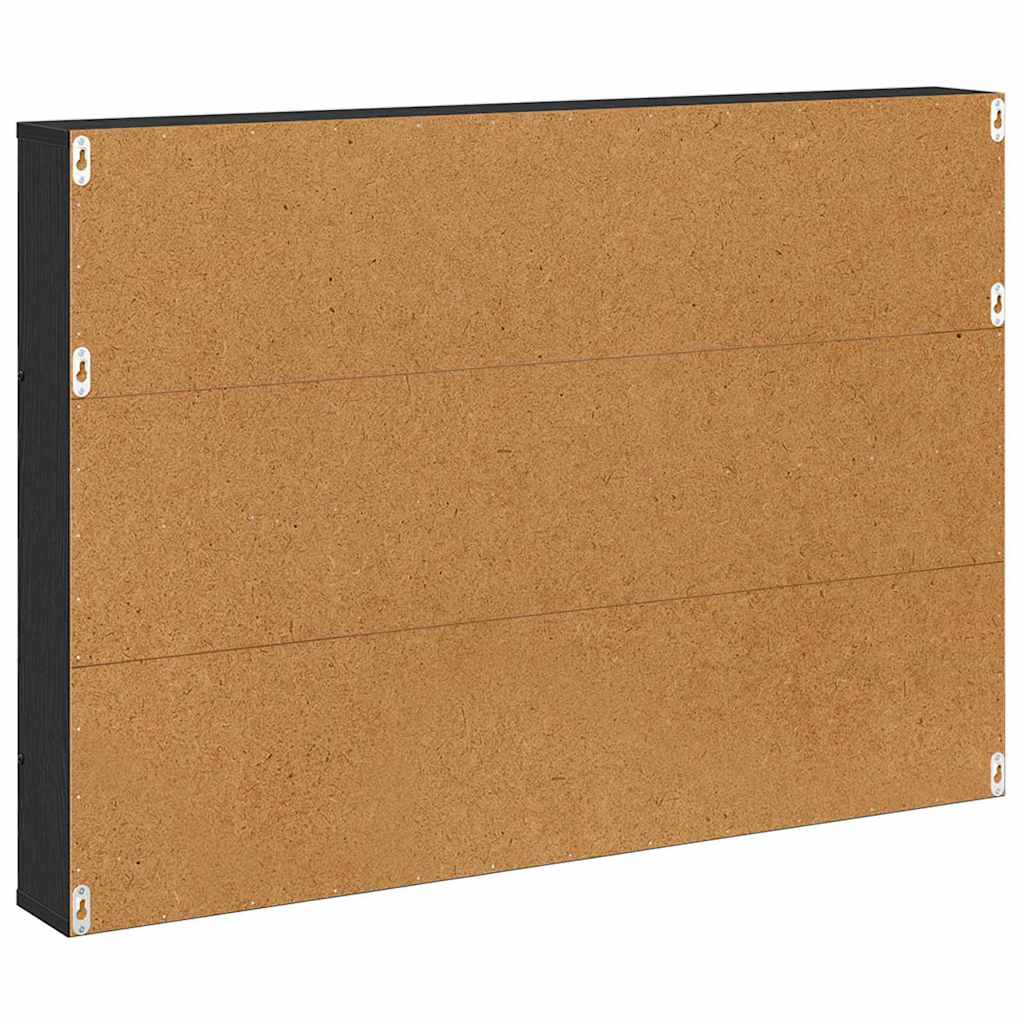 Žurnalų stovas su lentyna 2 pcs Juodas ąžuolas 100 x 12 x 70 cm