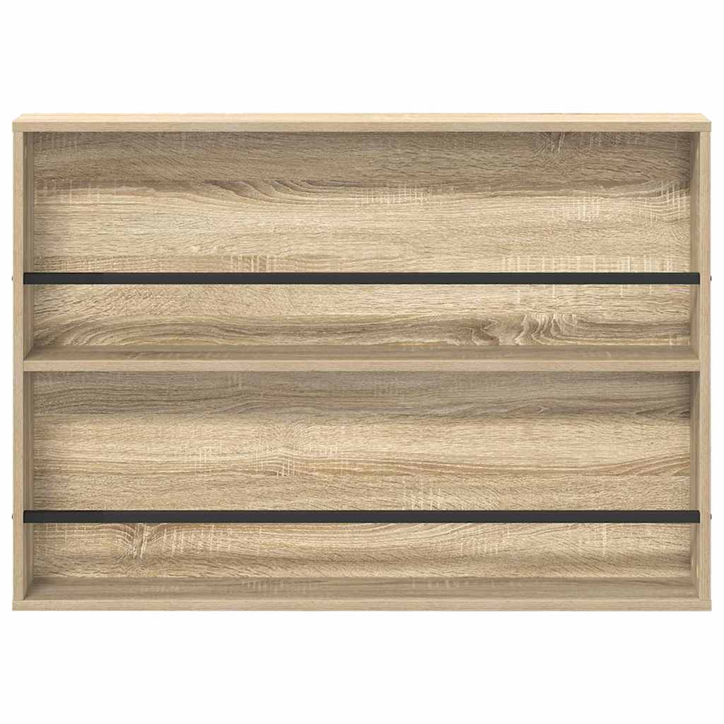 Žurnalų stovas su lentyna 2 pcs Sonoma ąžuolas 100 x 12 x 70 cm