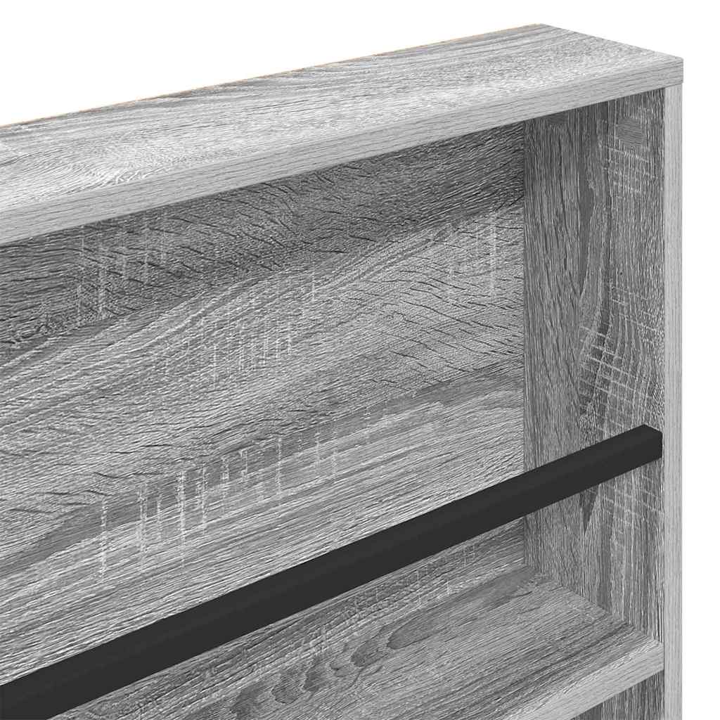 Žurnalų stovas su lentyna 2 pcs Pilkas Sonoma 100 x 12 x 70 cm