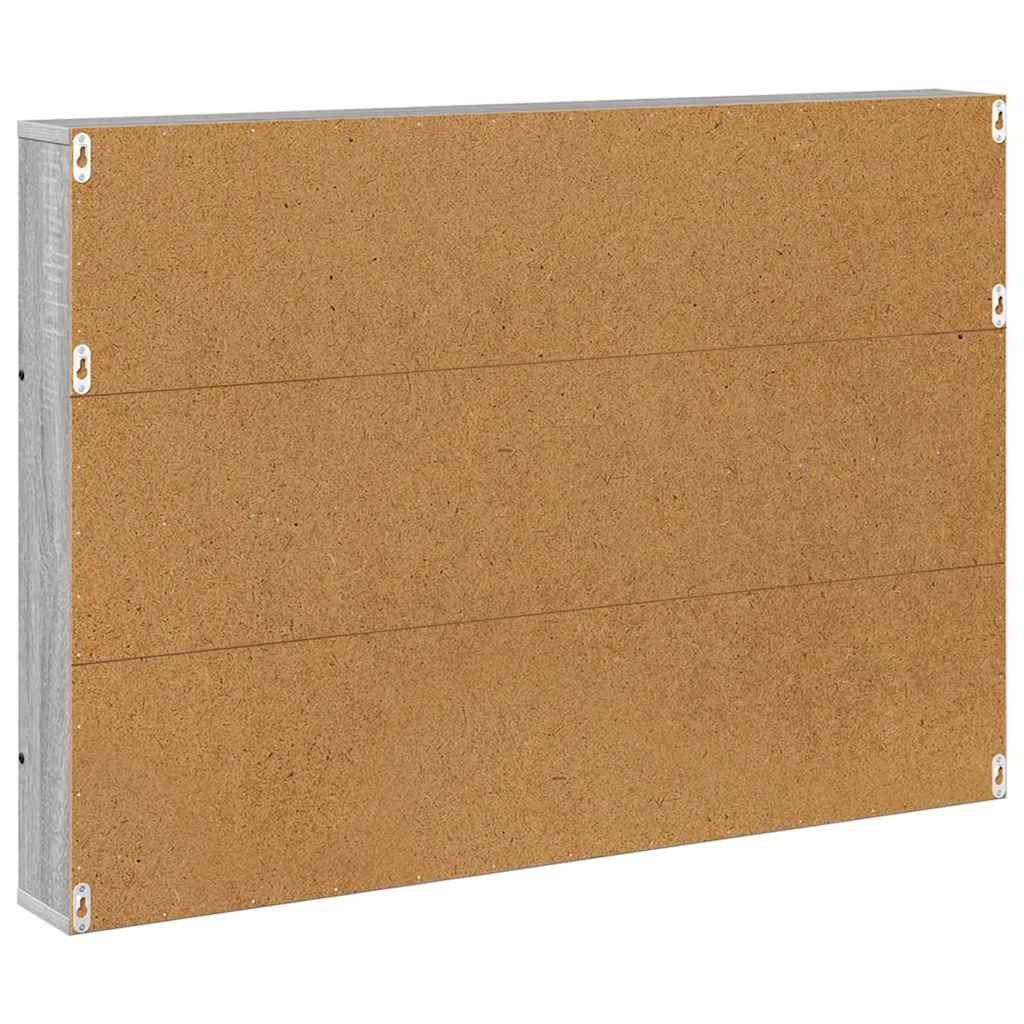 Žurnalų stovas su lentyna 2 pcs Pilkas Sonoma 100 x 12 x 70 cm
