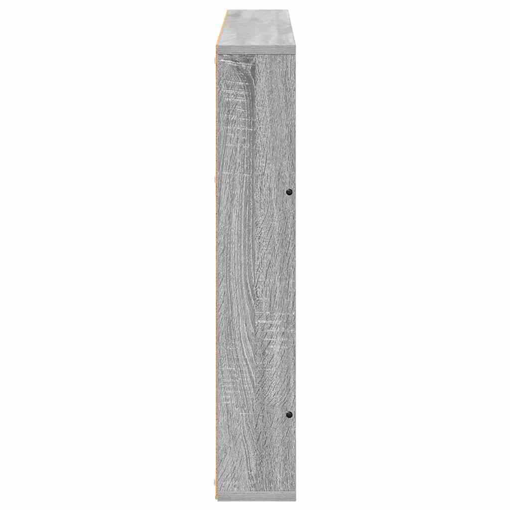 Žurnalų stovas su lentyna 2 pcs Pilkas Sonoma 100 x 12 x 70 cm
