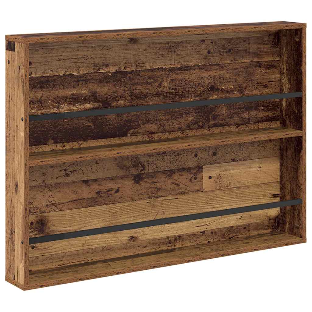 Žurnalų stovas su lentyna 2 pcs Senas medis 100 x 12 x 70 cm