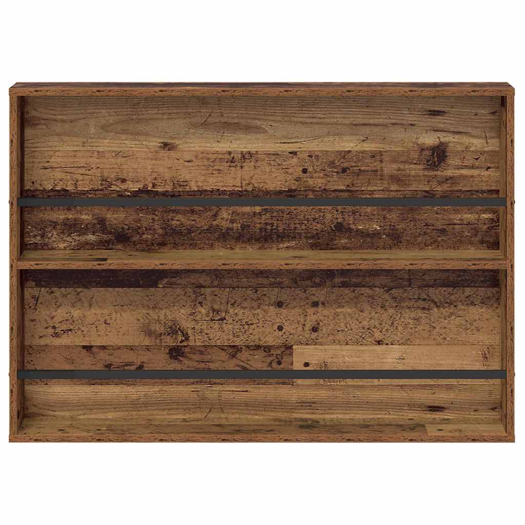 Žurnalų stovas su lentyna 2 pcs Senas medis 100 x 12 x 70 cm