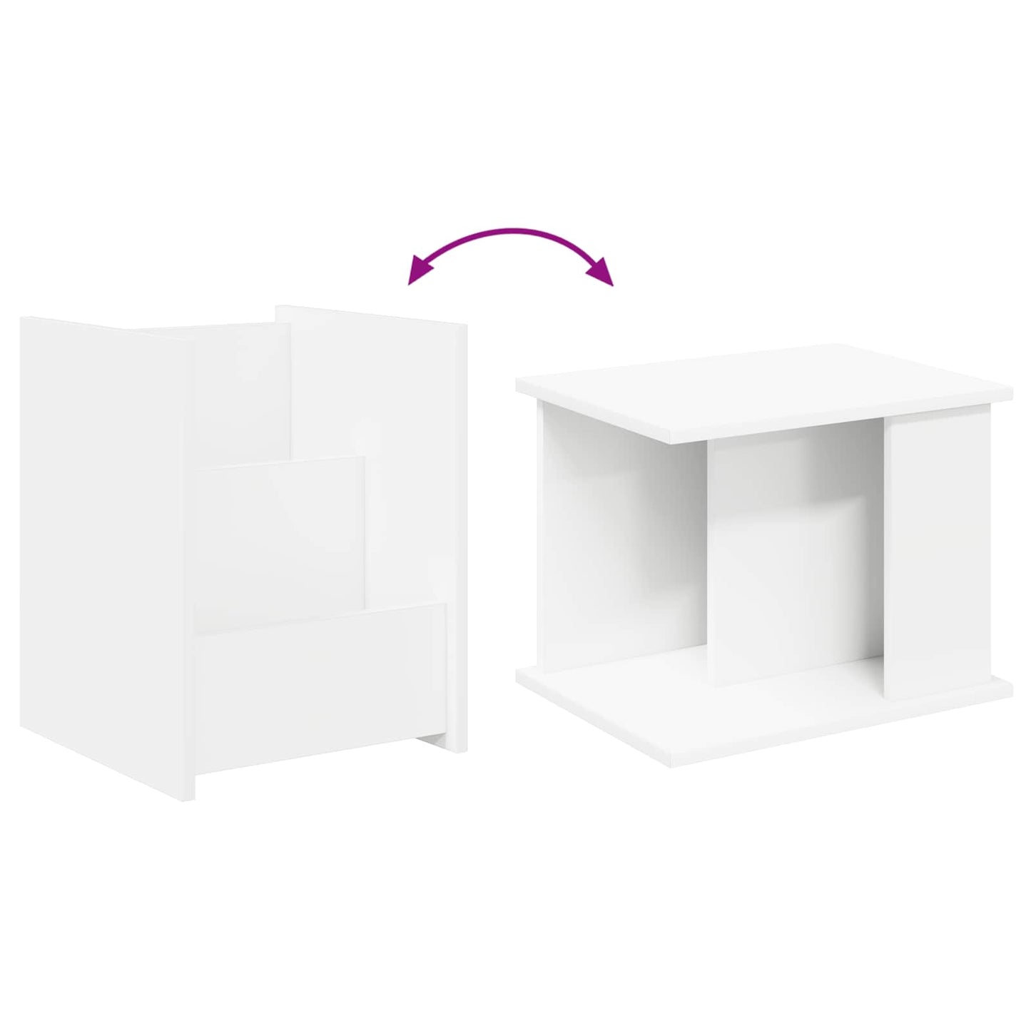 Šoninis stalas Balta 35 x 35 x 45 cm Apdirbta mediena