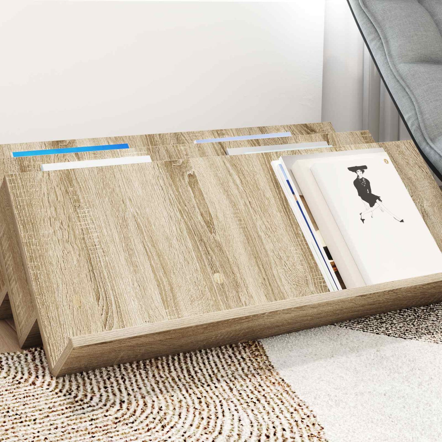 Šoninė spintelė su lentyna Sonoma ąžuolas 90 x 57,5 x 42 cm