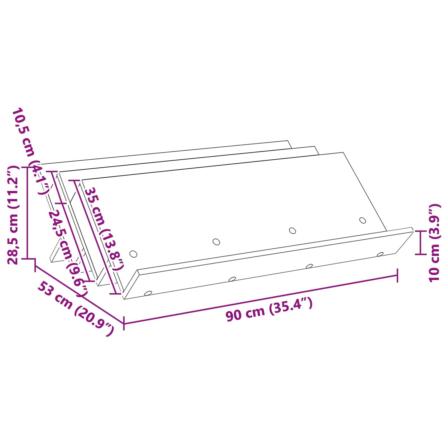 Šoninė spintelė su lentyna Sonoma ąžuolas 90 x 57,5 x 42 cm
