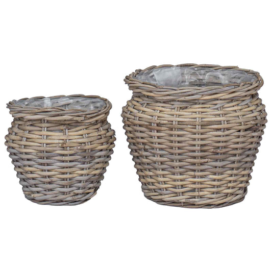 Vazonų krepšys su saugykla 2 pcs Pilka Lacak rožinis