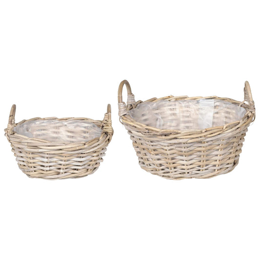 Vazonų krepšys su saugykla 2 pcs Pilka Lacak rožinis