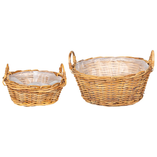 Vazonų krepšys su saugykla 2 pcs Ruda Lacak rožinis