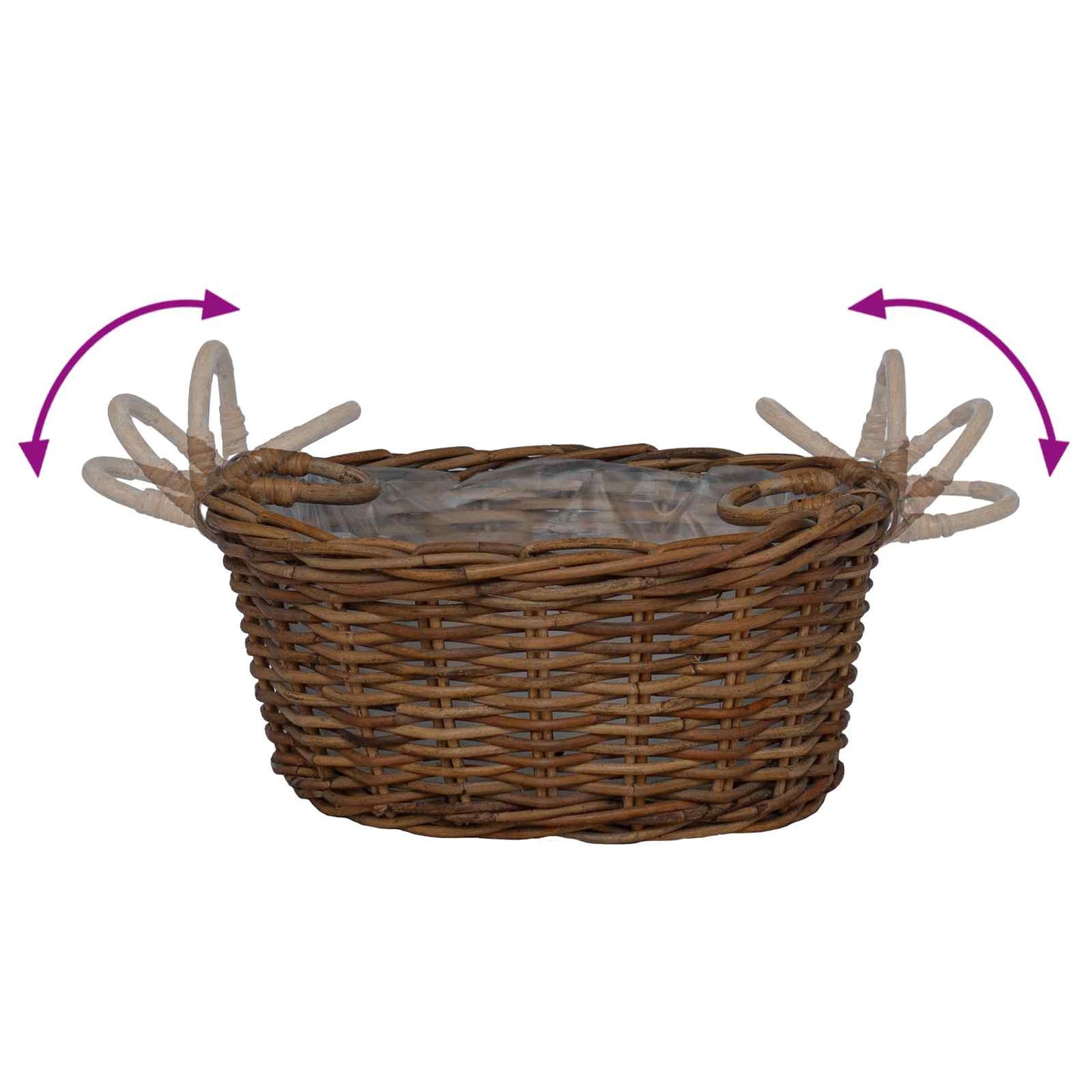 Vazonų krepšys su saugykla 2 pcs Ruda Lacak rožinis