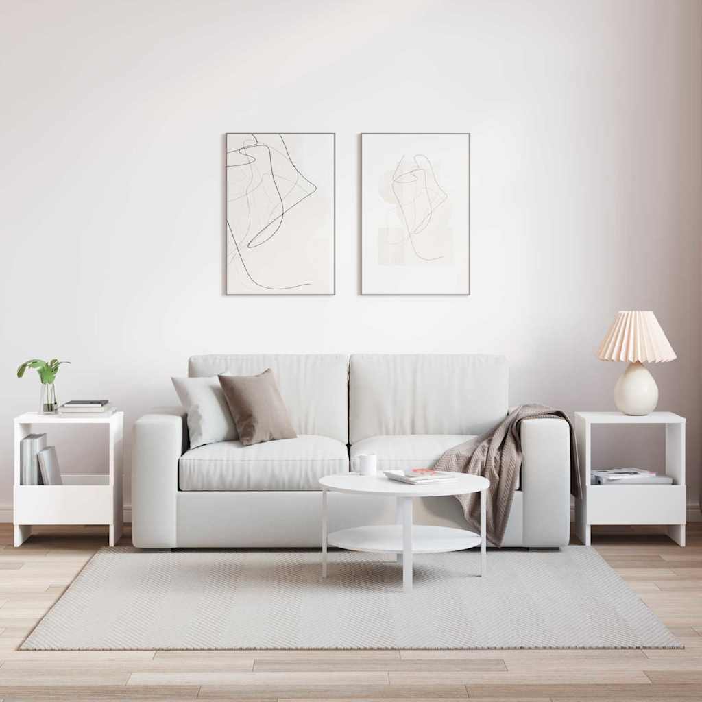 Žurnalų stovas 2 pcs Balta 35 x 30 x 45 cm