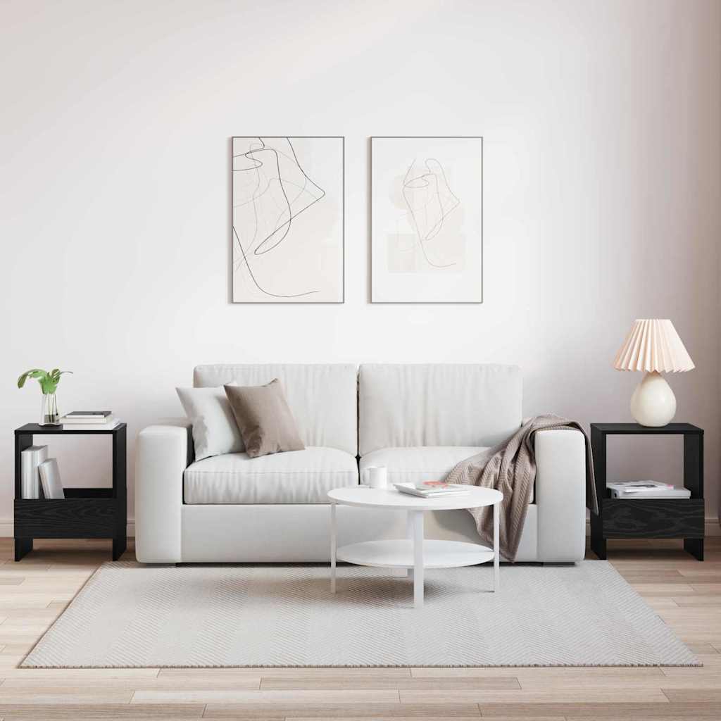 Žurnalų stovas 2 pcs Juodas ąžuolas 35 x 30 x 45 cm
