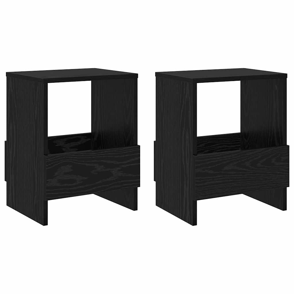 Žurnalų stovas 2 pcs Juodas ąžuolas 35 x 30 x 45 cm