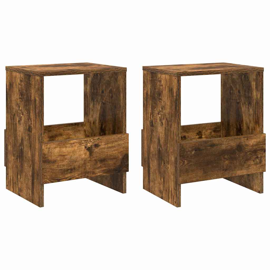 Žurnalų stovas 2 pcs Rūkyta ąžuolas 35 x 30 x 45 cm